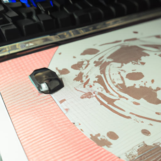 המחשה של תהליך ההדפסה על משטח עכבר